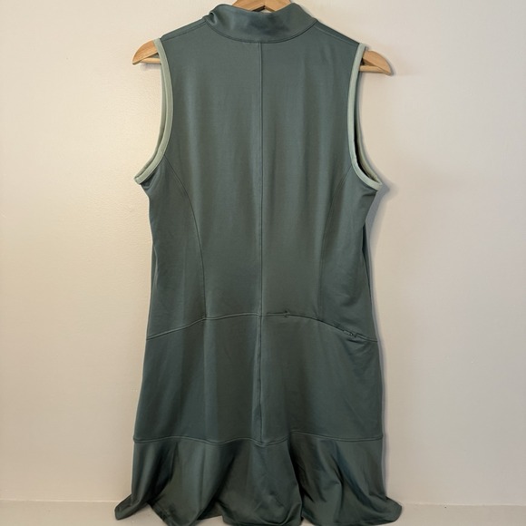 Lady Hagen‎ Dress Womens Medium Green Sleeveless Golf Activewear Zip Collar New - Picture 9 of 10